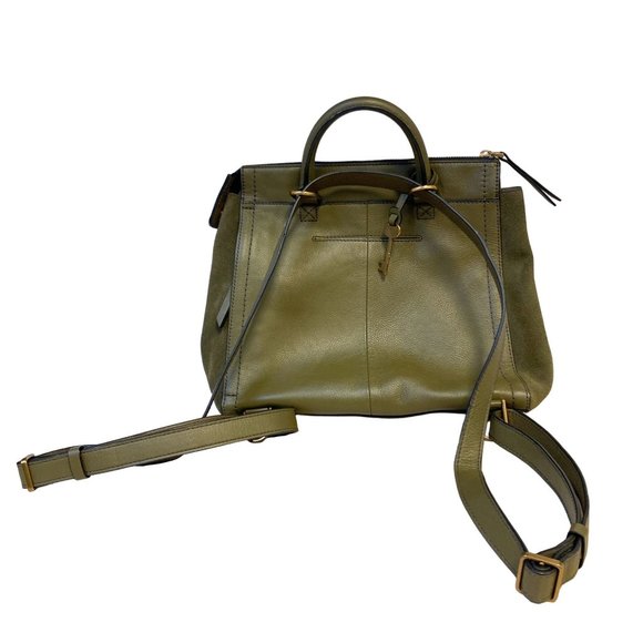 * Fossil Green Leather Purse Backpack - Picture 4 of 6